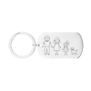 Picture of Custom Family Keychain - Personalized Keyring with Cute Family Figures - Gift for Father's Day and Mother's Day