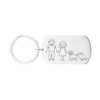 Picture of Custom Family Keychain - Personalized Keyring with Cute Family Figures - Gift for Father's Day and Mother's Day