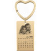 Picture of Custom Photo Keychain - Personalized stainless steel Keyring with Calendar - Gift for Anniversary