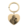 Picture of Custom Photo Keychain with Heart Pendant - Personalized stainless steel Keyring - Gift for Your Loved One