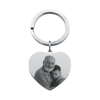 Picture of Custom Photo Keychain with Heart Pendant - Personalized stainless steel Keyring - Gift for Your Loved One