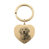 Picture of Custom Photo Keychain with Heart Pendant - Personalized stainless steel Keyring - Gift for Your Loved One