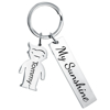 Picture of Custom Family Member Keychain - Personalized Keyring with Charms and Text - Gift for Father's Day and Mother's Day