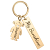 Picture of Custom Family Member Keychain - Personalized Keyring with Charms and Text - Gift for Father's Day and Mother's Day