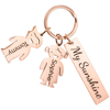 Picture of Custom Family Member Keychain - Personalized Keyring with Charms and Text - Gift for Father's Day and Mother's Day