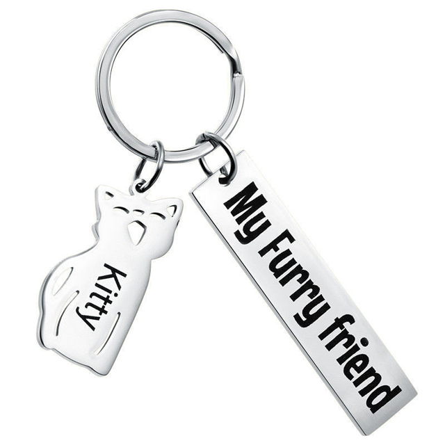 Picture of Custom Family Member Keychain - Personalized Keyring with Charms and Text - Gift for Father's Day and Mother's Day