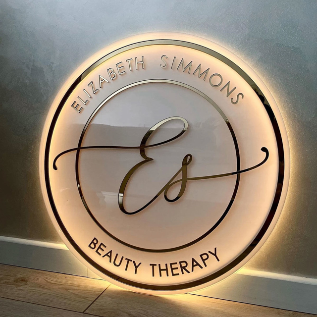 Picture of Custom Business Logo Neon Sign - Acrylic Backlit Illuminated Neon Sign - Personalized LED Logo Sign for Company, Shops, Offices, Storefronts, Trade Shows, or Events