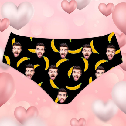 Picture of Custom Photo Panties | Women's Sexy Panties, Boyfriend Face | Personalized Photo Panties | Banana