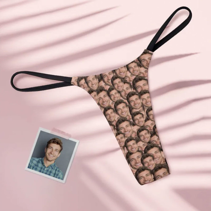 Picture of Custom Face Mash Women's Thong | Personalized Face Thong