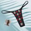 Picture of Custom Face Red Lips Women's Colorful Thong Kiss | Personalized Face Thong