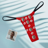 Picture of Custom Face Red Lips Women's Colorful Thong Kiss | Personalized Face Thong