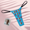 Picture of Custom Face Red Lips Women's Colorful Thong Kiss | Personalized Face Thong
