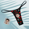 Picture of Custom Face Sexy Women's Tanga Thong Red Lips Heart Thong | Personalized Face Thong