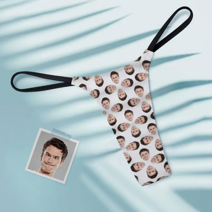 Picture of Custom Face Solid Color Women's Thong | Personalized Face Thong