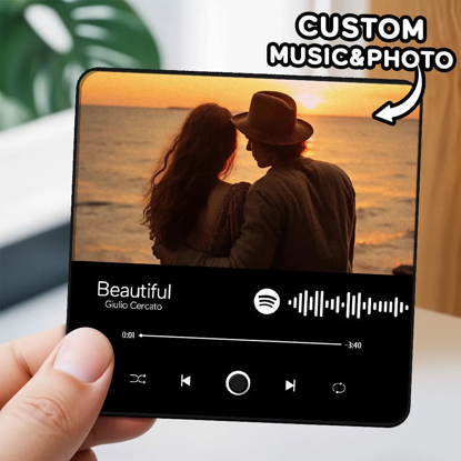 Picture of Custom Music & Photo Fridge Magnet - Personalised Spotify Plaque Magnet - Fridge Magnet