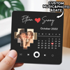 Picture of Custom Valentine's day Music Fridge Magnet with Photo - Personalised Spotify Plaque Magnet - Fridge Magnet with Calendar