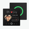 Picture of Custom Valentine's day Music Fridge Magnet with Photo - Personalised Spotify Plaque Magnet - Fridge Magnet with Calendar