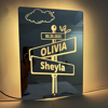 Picture of Custom Road Signs Mirror Light - Custom Mirror Sign with Couple Names and Date - Best Anniversary Gift for Boyfriend and Girlfriend