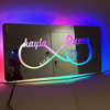 Afbeeldingen van Gepersonaliseerde namen voor koppels en datums in de spiegel - Infinity Mirror Sign - Beste Valentijnsdagcadeaus voor koppels - Cadeaus voor jongens en meisjes