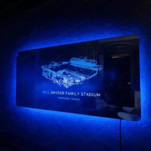 Picture of Bill Snyder Family Stadium Mirror Light - Gifts For Sports Lovers - Gifts for Football Lover