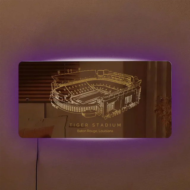 Afbeeldingen van Tiger Stadium Mirror Sign - Geschenken voor sportliefhebbers - Beste geschenken voor voetballiefhebbers