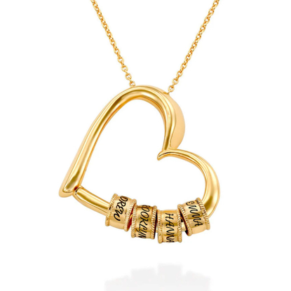 Picture of Personalized Heart Shaped Name Necklace | Custom Family Necklace | Gift for Mum