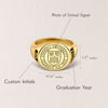 Picture of Personalized Signet Ring | College Class Ring | High School Graduation Ring Gift