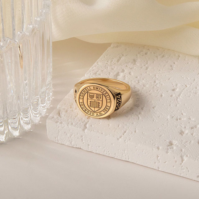 Picture of Personalized Signet Ring | College Class Ring | High School Graduation Ring Gift