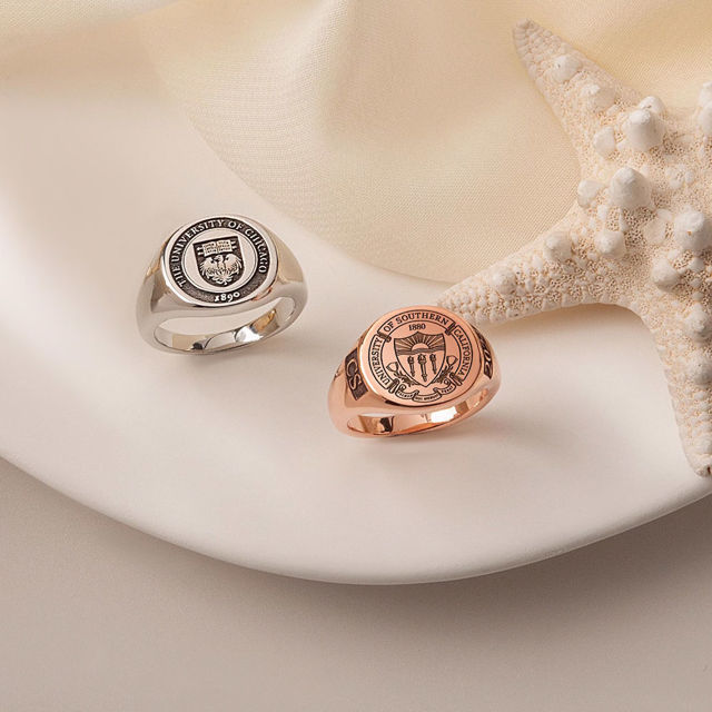 Picture of Personalized Signet Ring | College Class Ring | High School Graduation Ring Gift