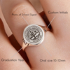 Picture of Personalized Oval Signet Ring | College Class Ring | High School Graduation Gift