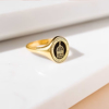 Picture of Personalized Oval Signet Ring | College Class Ring | High School Graduation Gift