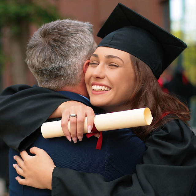 Picture of Engraved Custom Graduation Ring | Personalized College Ring with Name | Graduation Gift