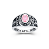 Picture of Engraved Custom Graduation Ring with Birthstone | Personalized College Ring with Name | Graduation Gift