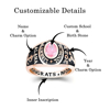 Picture of Engraved Custom Graduation Ring with Birthstone | Personalized College Ring with Name | Graduation Gift
