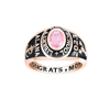 Picture of Engraved Custom Graduation Ring with Birthstone | Personalized College Ring with Name | Graduation Gift