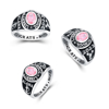 Picture of Engraved Custom Graduation Ring with Birthstone | Personalized College Ring with Name | Graduation Gift