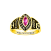 Picture of Custom Engraved Graduation Ring with Birthstone | Personalized College Ring with Name | Graduation Gift for Her