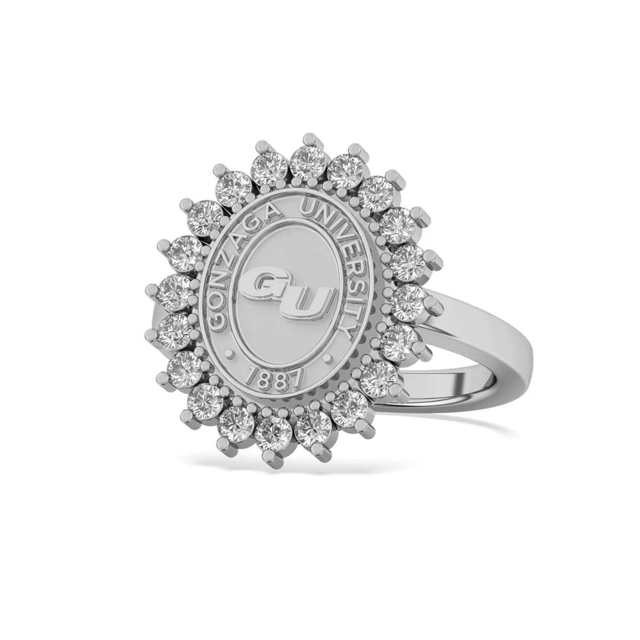 Picture of Custom School Badge Graduation Ring | Personalized College Graduation Ring | Gift for Graduation