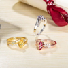 Picture of Custom Graduation Ring with Oval Birthstone | Personalized College Ring with Name | Best Graduation Gift for Her