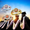 Picture of Custom Graduation Ring with Birthstone | Personalized College Ring with Name | Nice Graduation Gift for Her