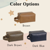 Picture of Custom Leather Toiletry Bag | Travel Bag for Men | Personalized Father's Day Gifts
