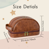 Picture of Custom Double Layer Leather Toiletry Bag for Men | Personalized Groomsmen Gifts | Gift for Father