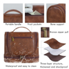 Picture of Custom Large Capacity Leather Men Toiletry Bag | Personalized Groomsmen Gifts | Travel Bag For Men