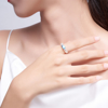 Picture of Gold 925 Sterling Oval Birthstone Class Ring With Filigree Hidden Year | Custom Graduation Ring