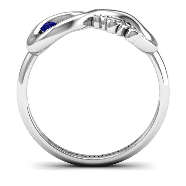 Picture of Infinity Ring with Graduation Year & Birthstone | Custom Graduation Ring