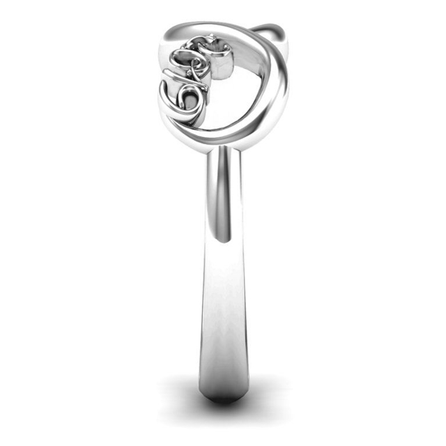 Picture of Infinity Ring with Graduation Year & Birthstone | Custom Graduation Ring