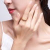 Picture of Ladies Sterling Silver Cross Over Heart Class Ring | Custom Graduation Ring