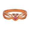 Picture of Ladies Sterling Silver Cross Over Heart Class Ring | Custom Graduation Ring