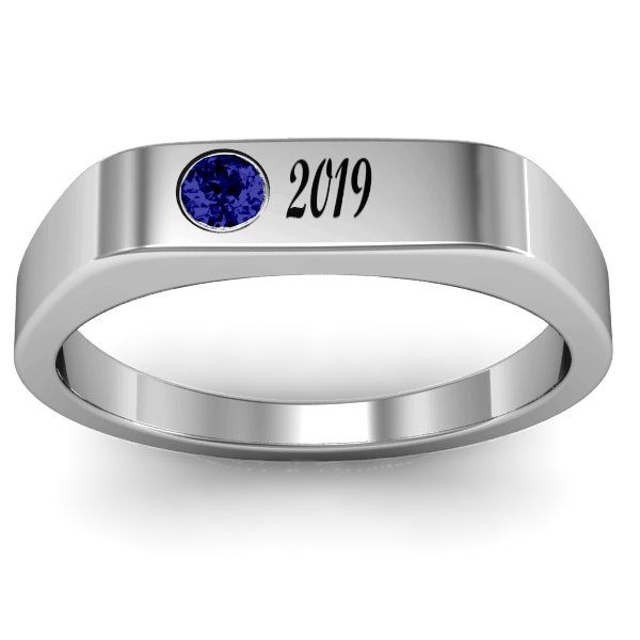 Picture of "Soliloquy" Stone and Name Graduation Ring | Graduation Gift