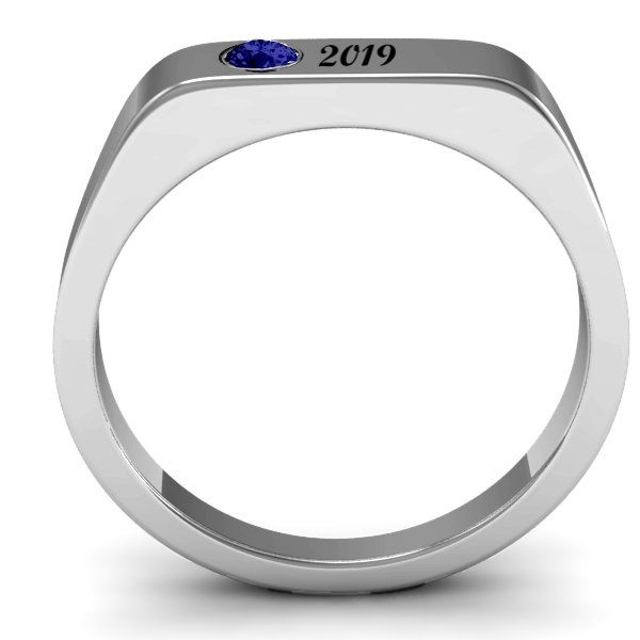 Picture of "Soliloquy" Stone and Name Graduation Ring | Graduation Gift